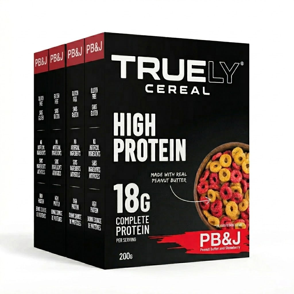 Truely Protein Cereal PB&J, 4 Pack