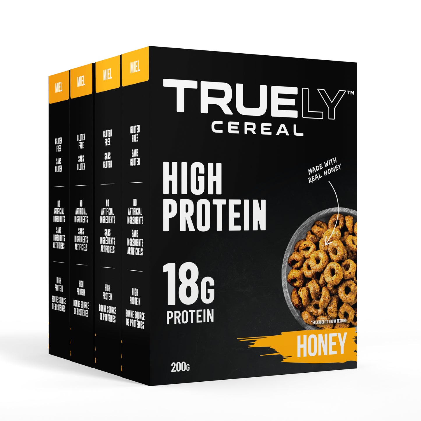 Truely Protein Cereal Honey, 4 Pack