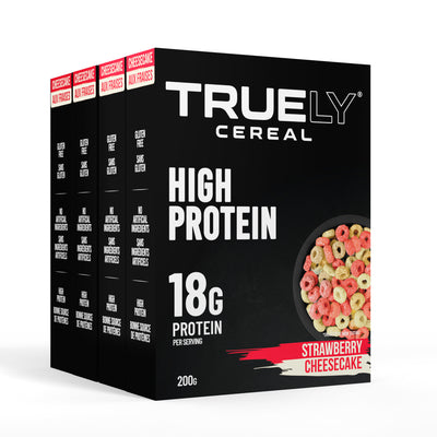 Truely Protein Cereal Strawberry Cheesecake, 4 Pack