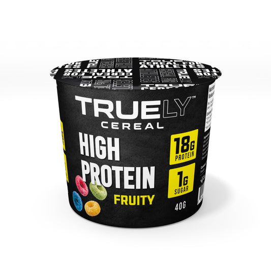 Truely Protein Cereal Single Serving Fruity, 12 Pack