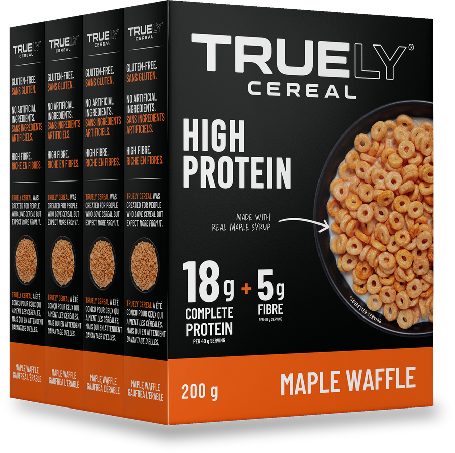 Truely Maple high protein cereal, 4 pack