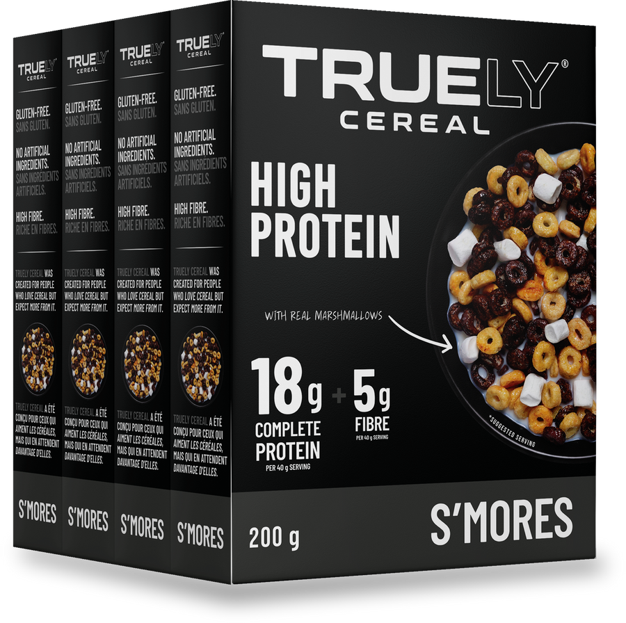 Truely S’Mores high protein cereal, 4 pack