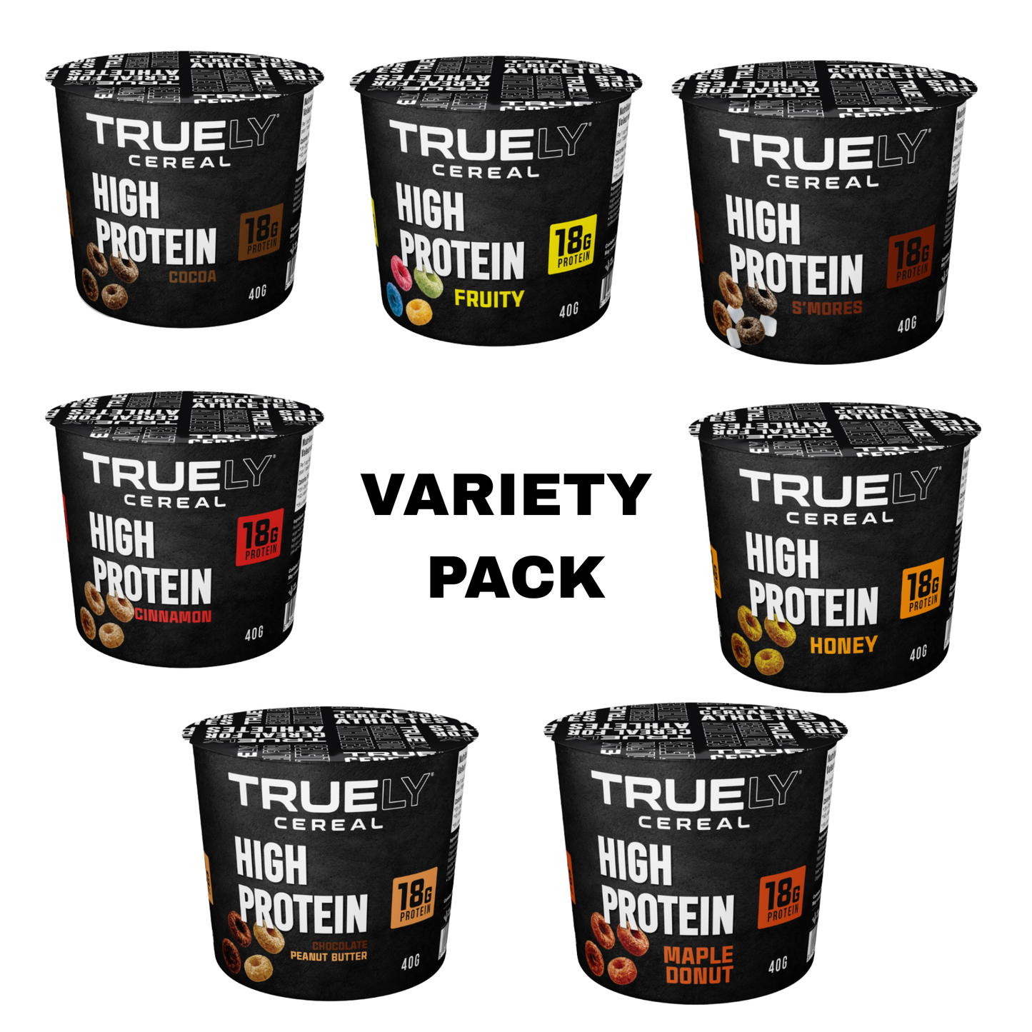 Truely Protein Cereal Single Serving Variety, 12 Pack