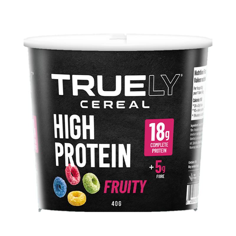 Truely Fruity high protein cereal, 12 cups